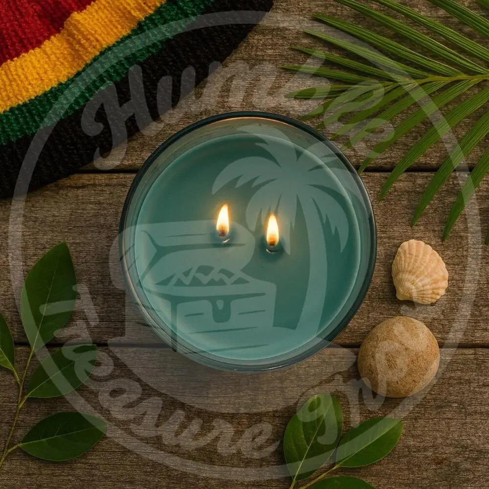 Yankee Candle‎ Jamaica Vibes 20 oz Carefree Caribbean Emerald Palms, Rhubarb - Picture 2 of 3
